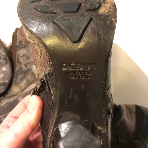 Italian Made Leather Boots Size 8 - Picture 5 of 6